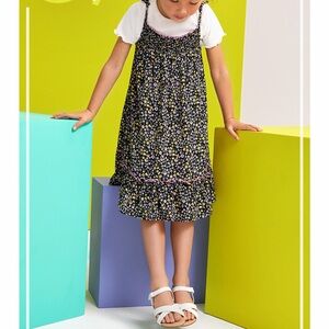 Primary Cares Floral Dress 1-2T